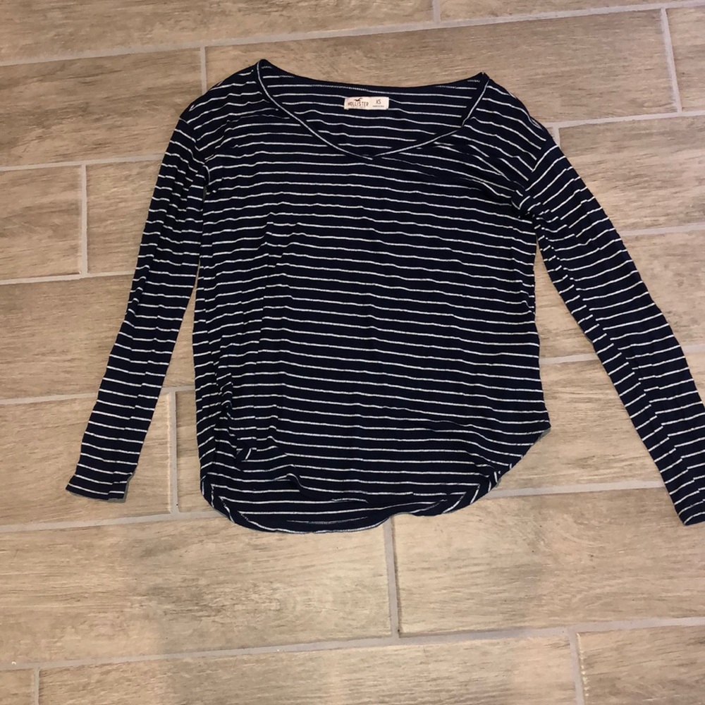 striped long sleeve top